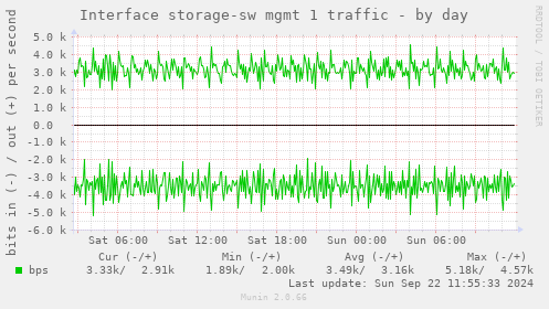 Interface storage-sw mgmt 1 traffic